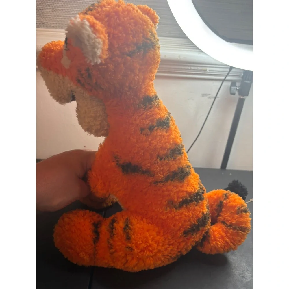 Disney Parks Winnie the Pooh Tigger Plush Stuffed Animal 15 inch Orange Black